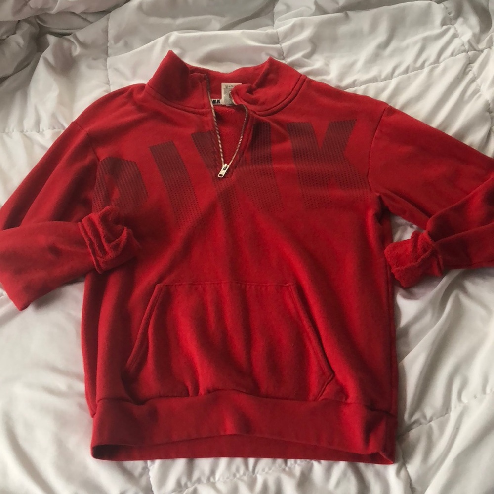 Pink quarter zip